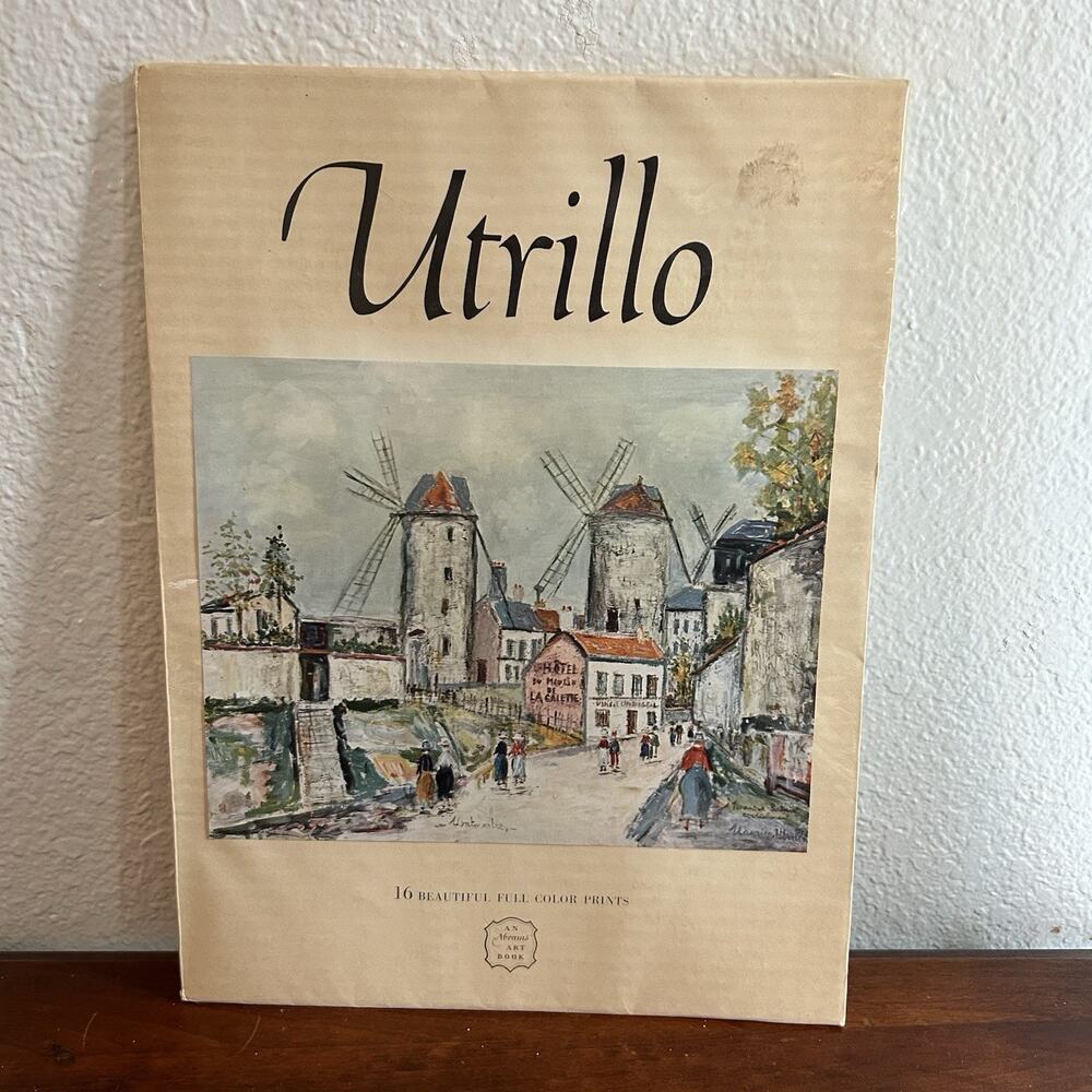 Maurice Utrillo 1953 Vintage Abrams Art Book 16 Beautiful Full Color Prints 15”